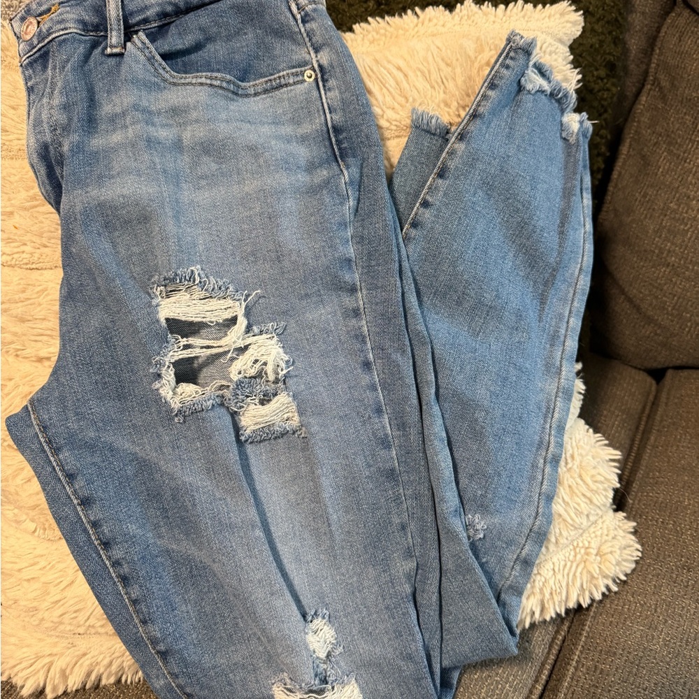 Levi's Stretch Raw Edge Jeans 721 High Rise Skinny